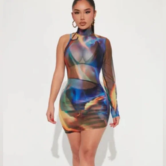Fashion Nova | Dresses | Keilani X Fashion Nova Mini Dress Set Xl | Poshmark